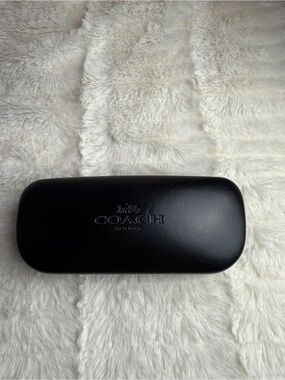 Coach Black Embossed Logo Eyewear Case